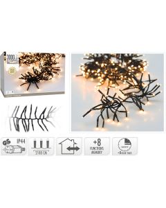 Clusterverlichting - 3000 LED - 22m - Timer - Lichtfuncties - extra warm wit