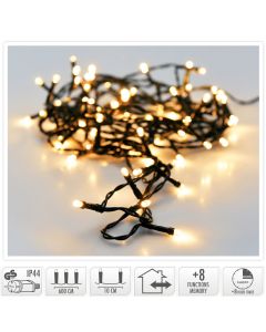 Kerstverlichting 120 led- 9m - extra warm wit - Timer - Lichtfuncties - Geheugen - Buiten