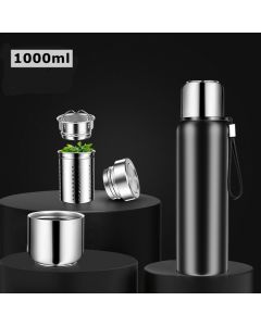 Slimme Thermosfles met LCD Temperatuur Display - 1 Liter - RVS - Dubbelwandig