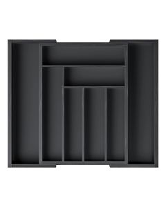 Ceruzo Bestekbak Hout Uitschuifbaar - 33-52 x 43 x 5 cm - Zwart