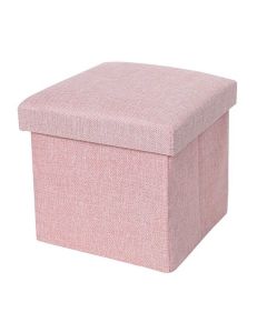 Ceruzo Poef - Roze - 38x38x38 cm - Opvouwbaar - Hocker met Opbergruimte