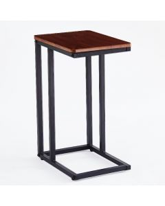 Ceruzo Bijzettafel - Banktafeltje - Metaal en MDF - Bruin