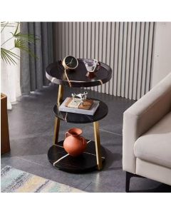 Ceruzo Moderne Bijzettafel - Zwart - Goud