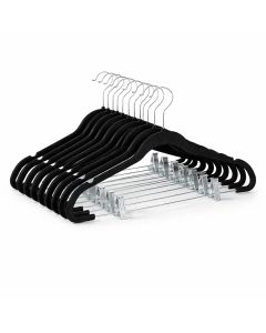 Ceruzo 20 x Kledinghangers met Knijpers - Zwart