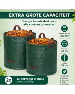 Ceruzo Tuinafvalzak - set van 2 - 2 x 272 Liter