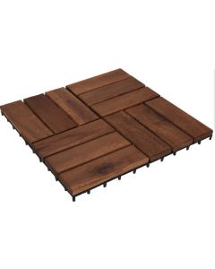 Terrastegel Acacia Hout  - 30x30cm - set van 4 - 0.36m2