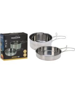 Kampeer Pannen - RVS - 2 stuks