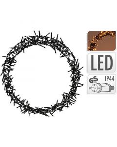 Kerstring met verlichting - 300 LED - Ø38 cm - extra warm wit - 8 Lichtfuncties - voor binnen en buiten