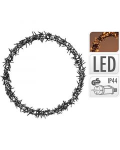 Kerstring met verlichting - 500 LED - Ø58 cm - extra warm wit - 8 Lichtfuncties - voor binnen en buiten