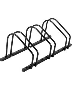 Ceruzo Fietsenrek voor 3 Fietsen - 100 cm - Vloermontage - Zwart