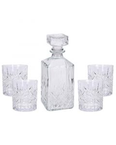 Whiskeyset - karaf met 4 glazen - budgetline