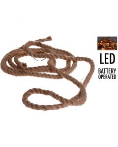 4 stuks Jute touw met ledverlichting - 3 meter