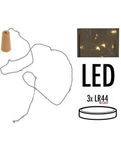 Kurk met 8 LED lampjes - 6 stuks