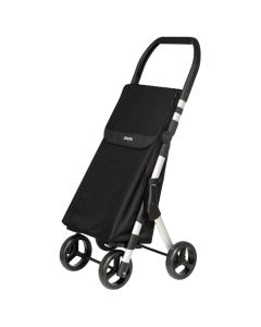 Duett Muuvi Up Boodschappentrolley - Tasinhoud 46L - 4 Wielen - Opvouwbaar - Zwart