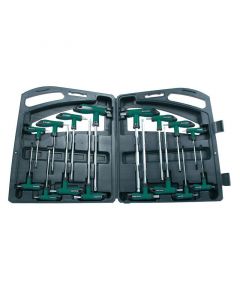 Brüder Mannesmann Inbussleutelset-Torx met T-greep - 16-delig