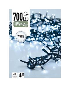 Micro Cluster - 700 LED - 14 meter - wit  - 8 functies + geheugen