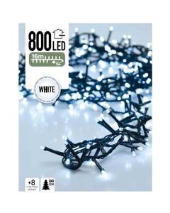 Micro Cluster 800 LED's  - 16 meter - wit - 8 functies + geheugen