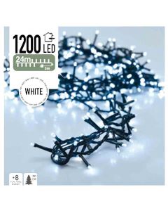 Micro Cluster 1200 LED's - 24 meter - wit - 8 functies + geheugen