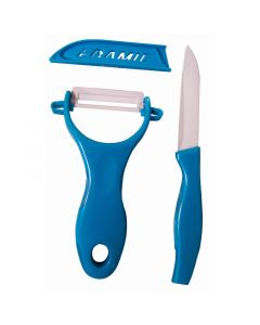 Excellent Houseware Keramische schilmessen (blauw)
