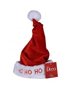 Kinder-kerstmuts met lichtjes en veer 