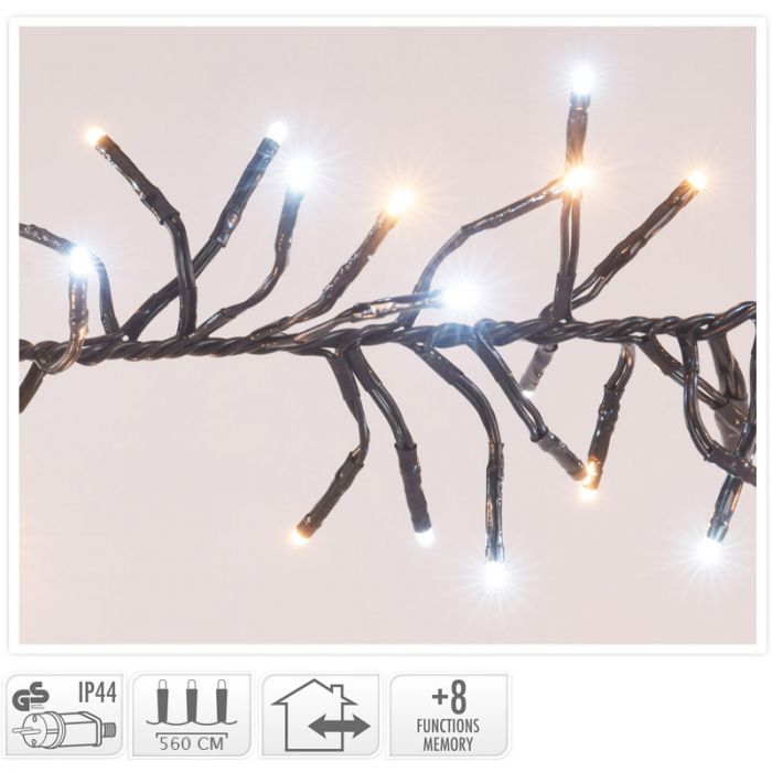 Clusterverlichting - 768 LED - 2-kleuren: wit warm